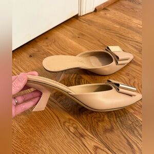 Ferragamo Lycia Mules With Double Bow size 9